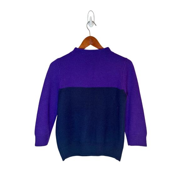 J.Crew 100% Merino Wool Colorblock Knit Mockneck Pullover Sweater Small - Picture 5 of 7
